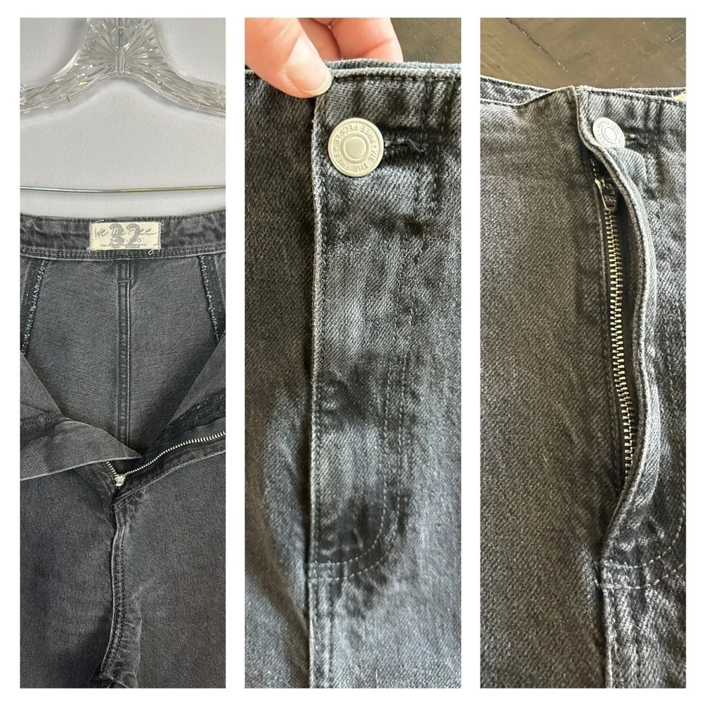 Free People We The Free Florence Flare Jeans High Rise Size 32 Stretch Cotton